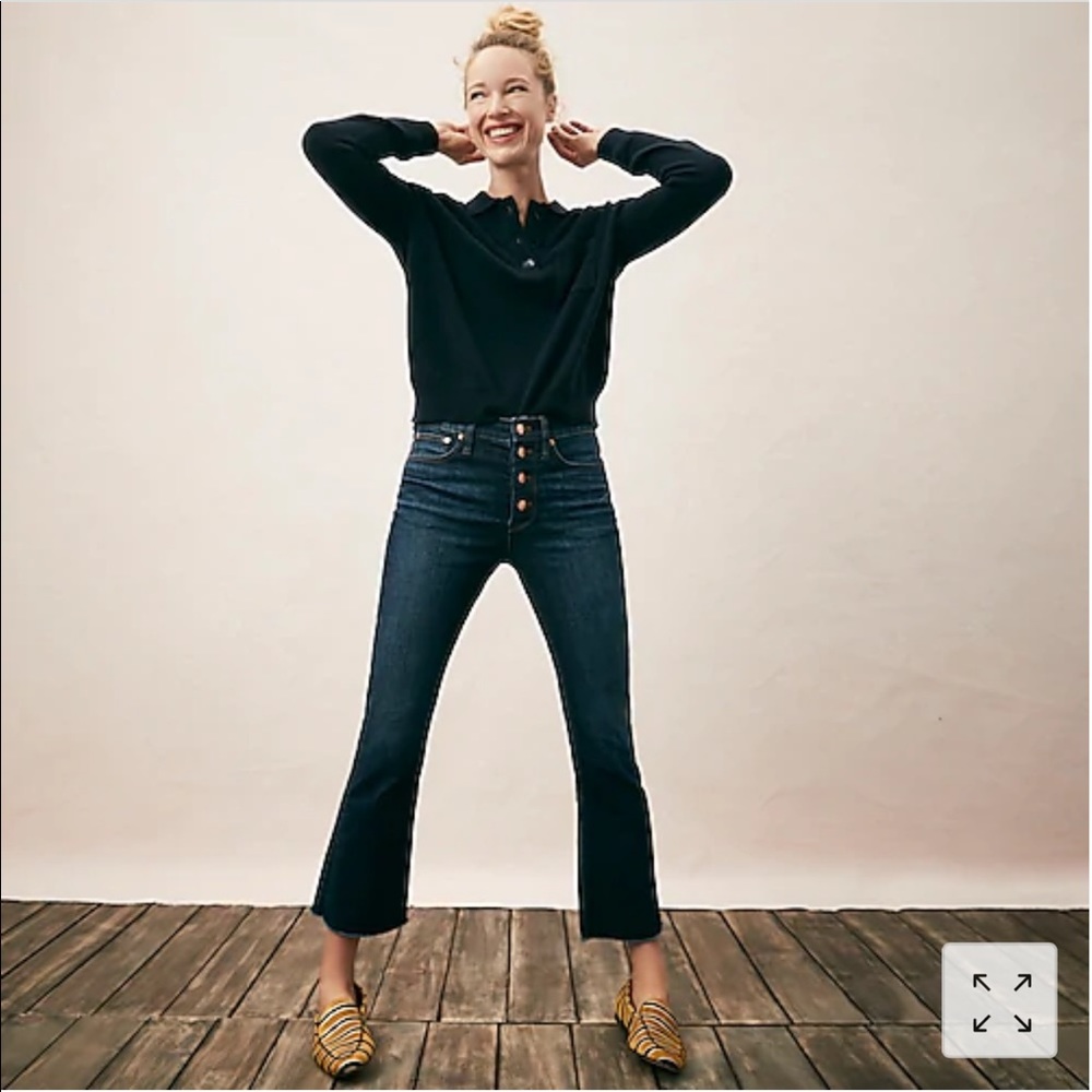 9” denim crop jeans